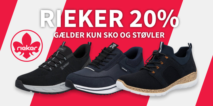 20% Rieker sko og støvler