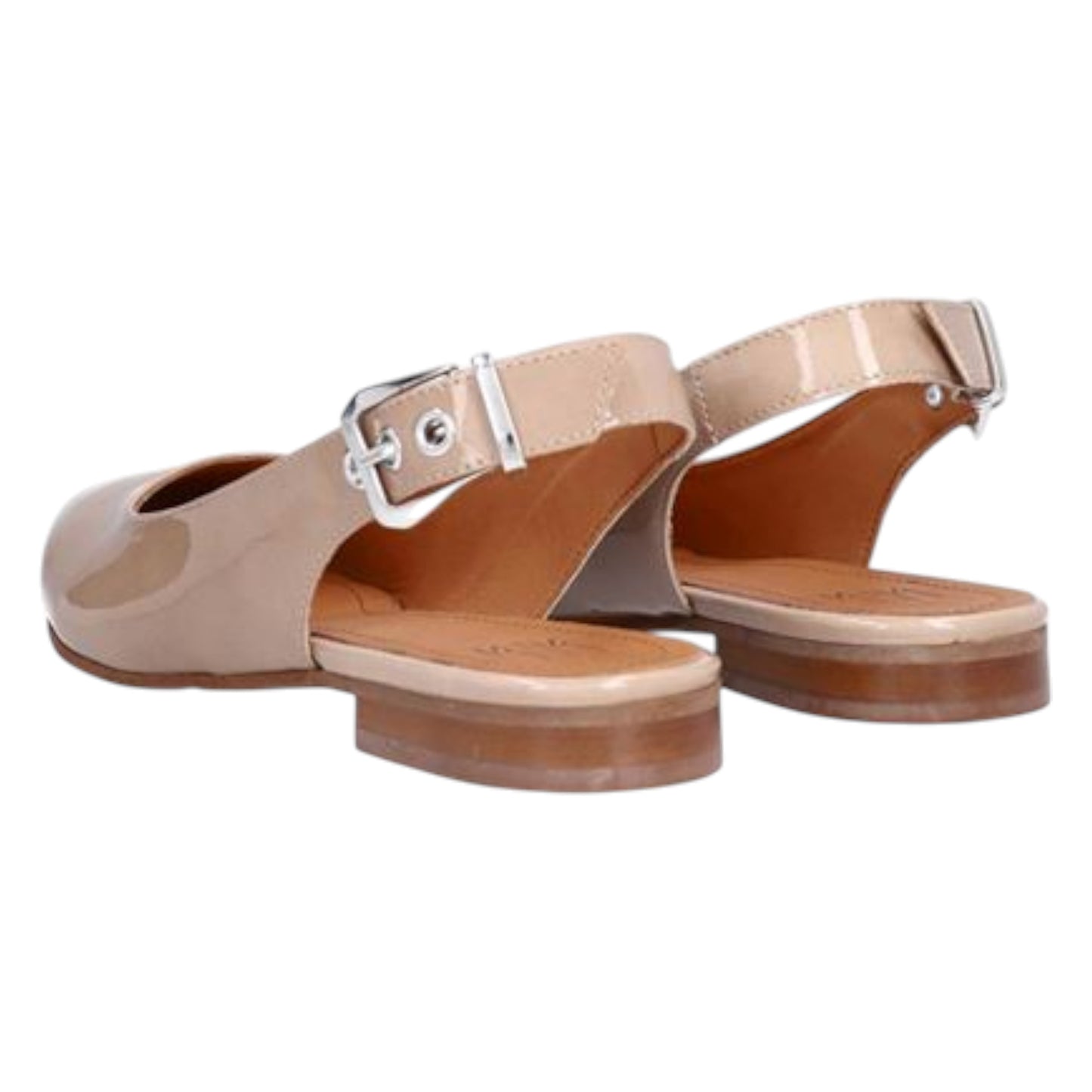 Sling back ballerina, kvinder, beige