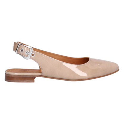 Sling back ballerina, kvinder, beige