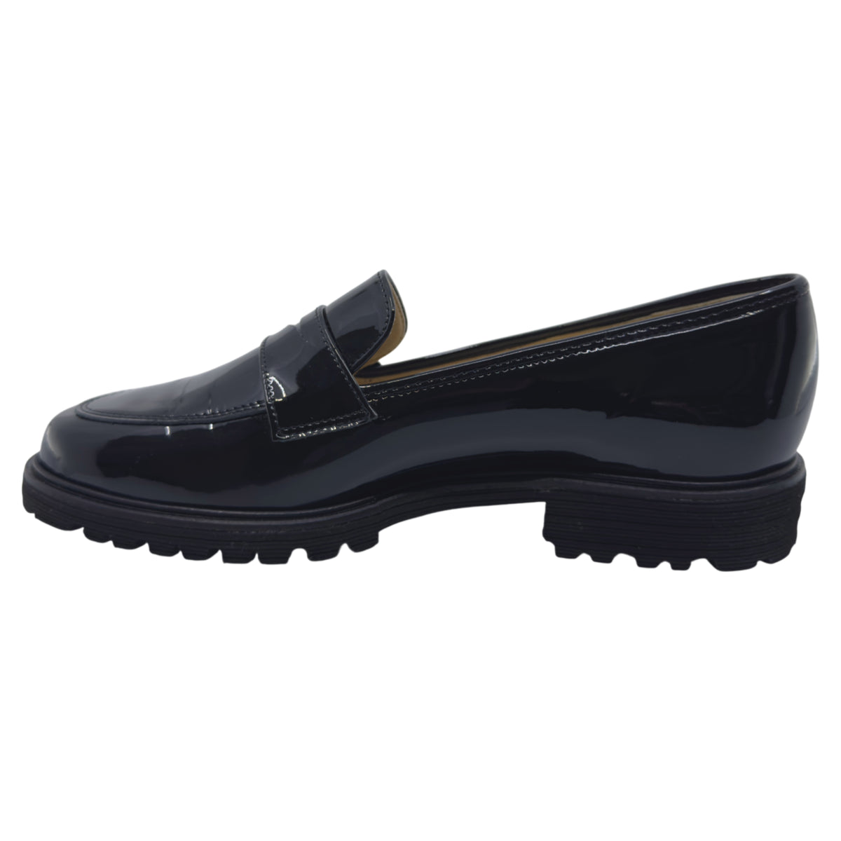 Shuz Loafers, kvinder, sort lak