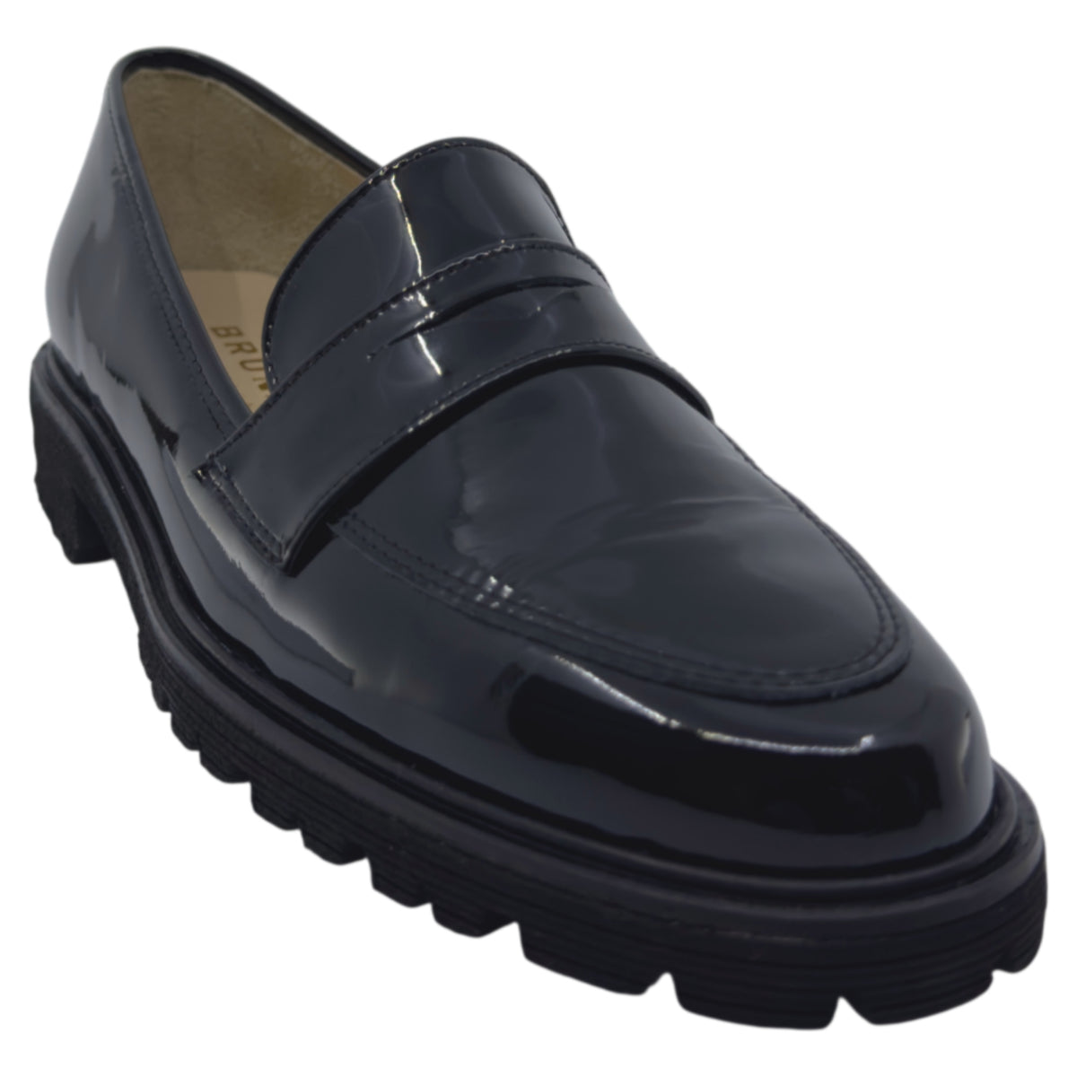 Shuz Loafers, kvinder, sort lak