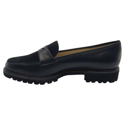 Loafers, kvinder, sort m/ ruskind