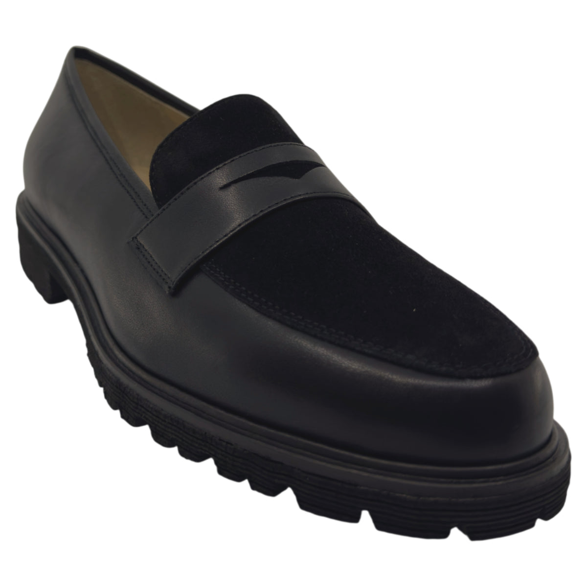 Loafers, kvinder, sort m/ ruskind