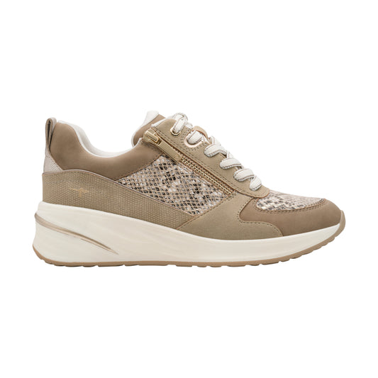 Sneakers, kvinder, beige snake