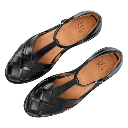 Sandaler med hæl, kvinder, sort