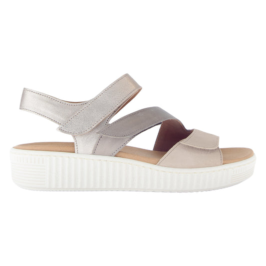 Flade sandaler, kvinder, sølv