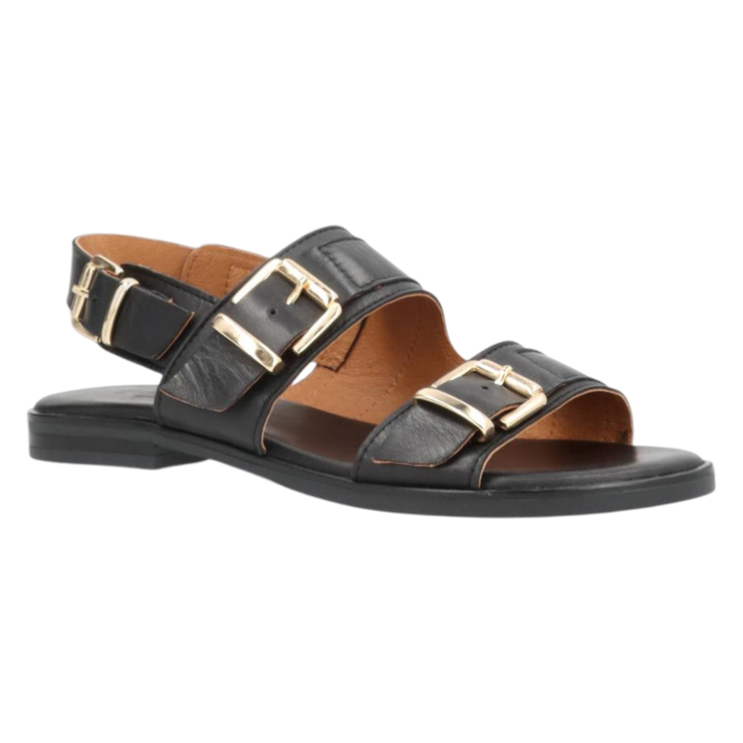 Sandaler med hæl, kvinder, sort