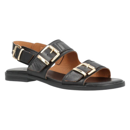 Sandaler med hæl, kvinder, sort