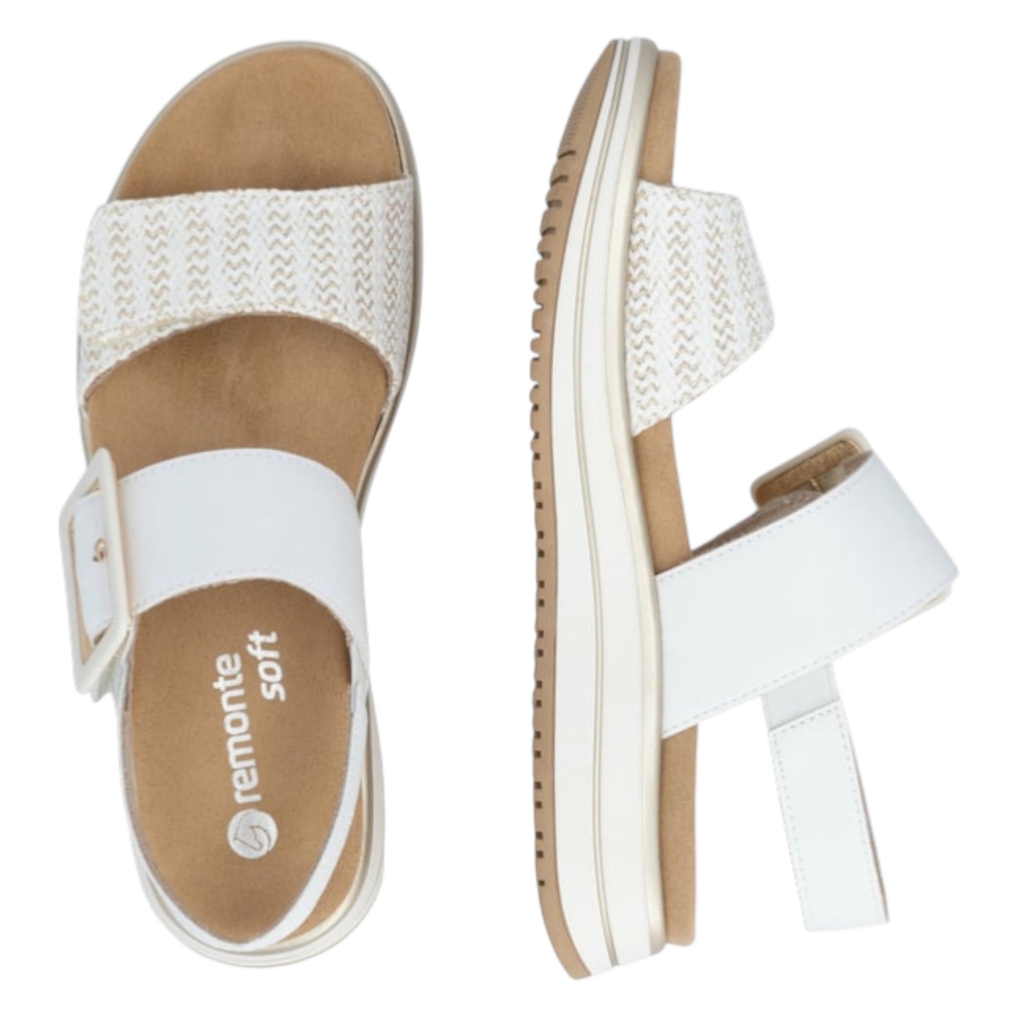 Flade sandaler, kvinder, hvid