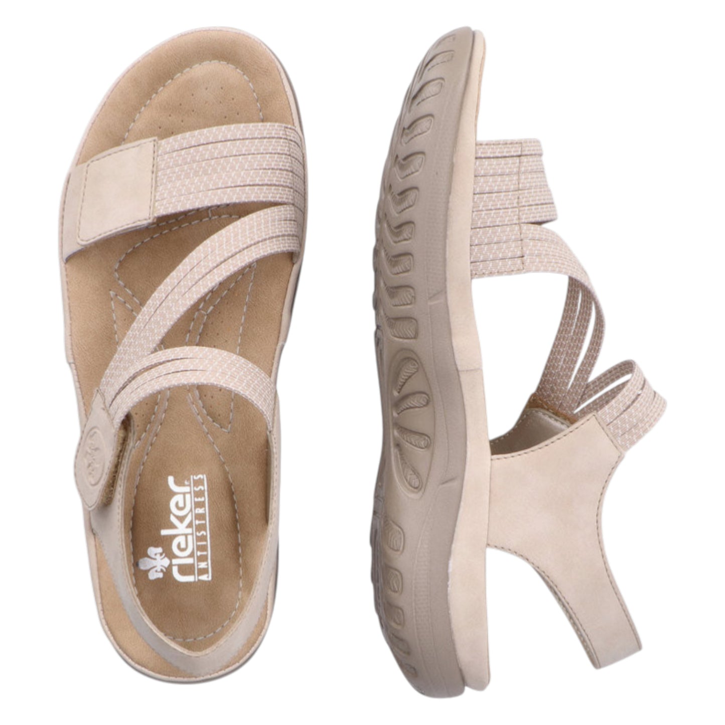 Vandresandaler, kvinder, beige