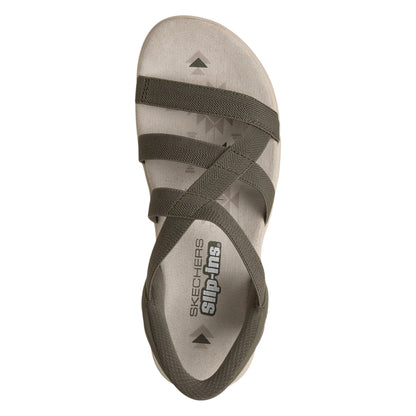 Flade sandaler, kvinder, oliven