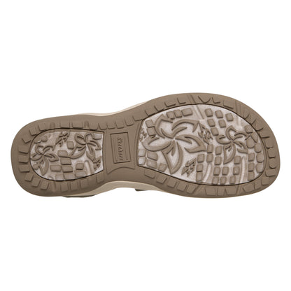 Flade sandaler, kvinder, oliven