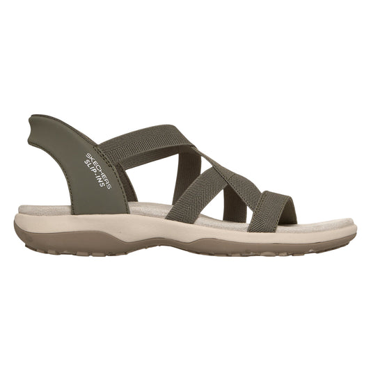 Flade sandaler, kvinder, oliven