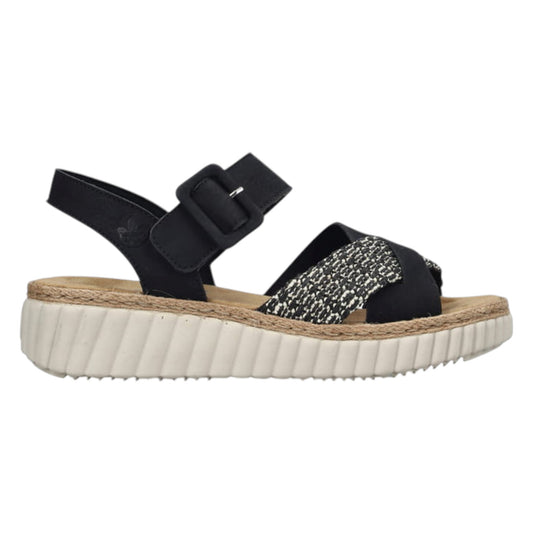 Sandaler med hæl, kvinder, sort