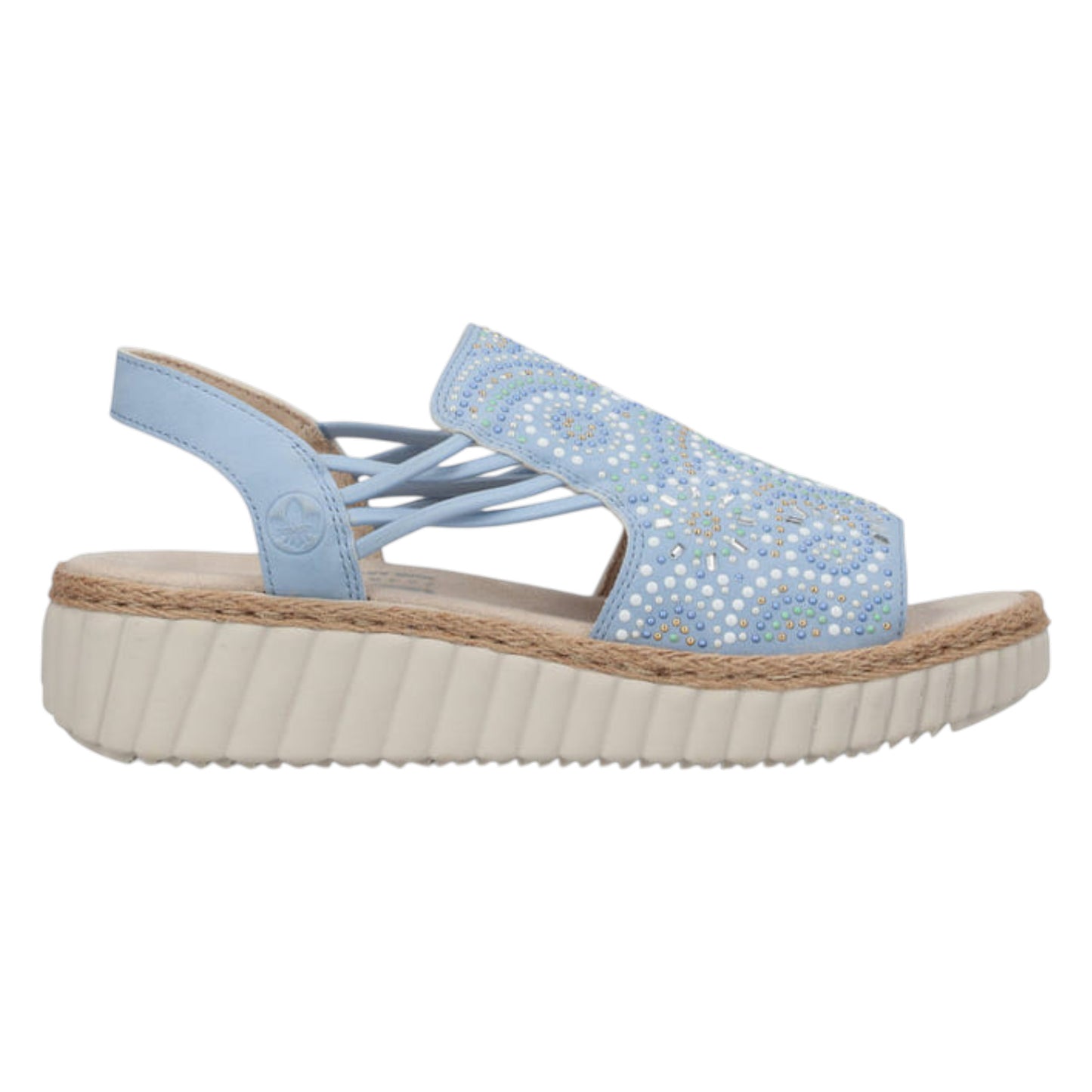 Sandaler med hæl, kvinder, aqua blå