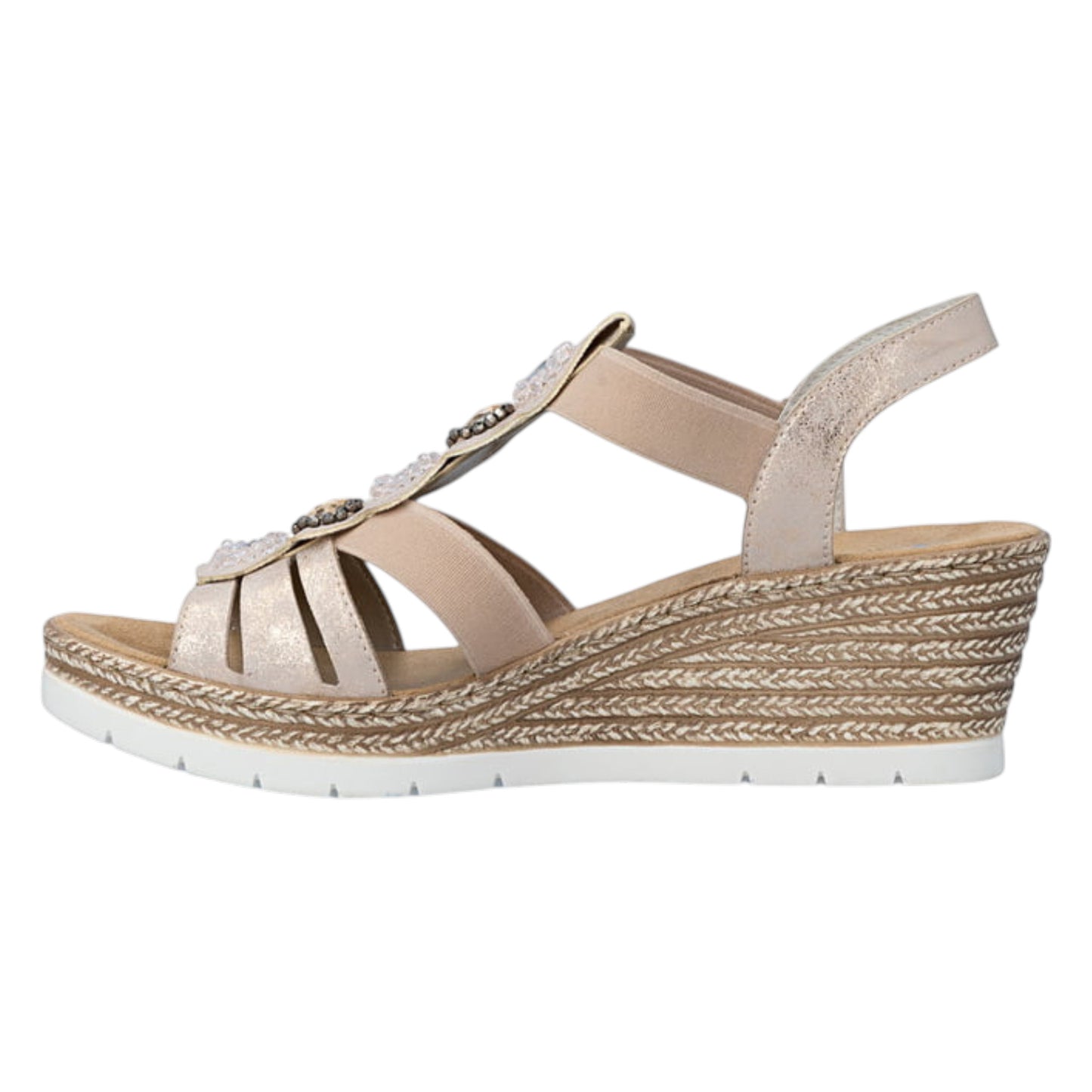 Sandaler med hæl, kvinder, rosegold