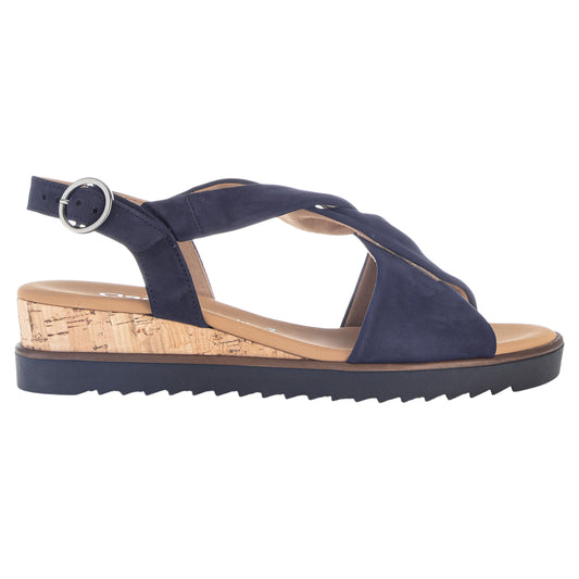 Sandaler med hæl, kvinder, mørkeblå