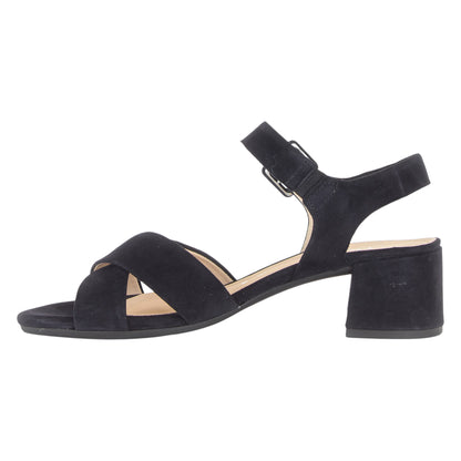 Sandaler med hæl, kvinder, mørkeblå