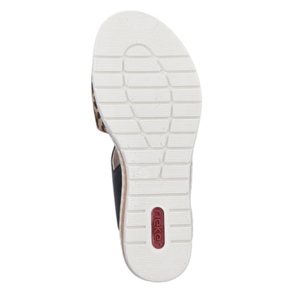 Flade sandaler, kvinder, sort leopard