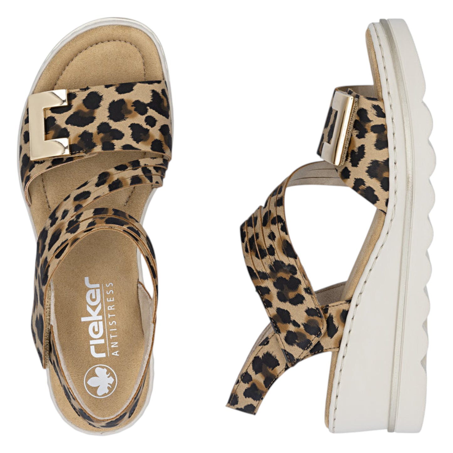 Sandaler med hæl, kvinder, leopard
