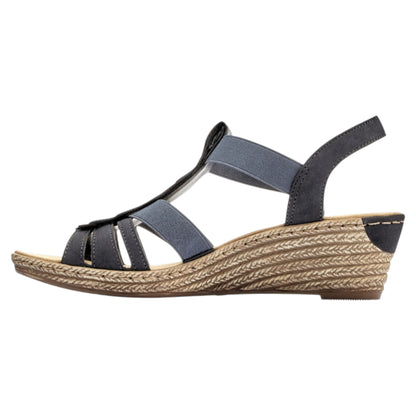 Sandaler med hæl, kvinder, blå