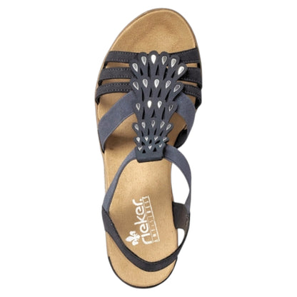 Sandaler med hæl, kvinder, blå