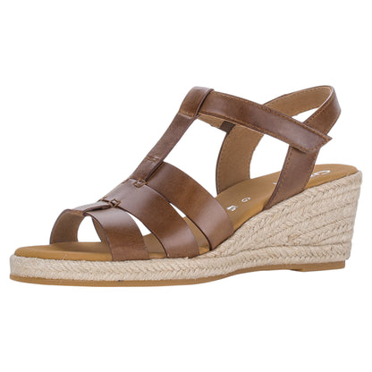 Sandaler med hæl, kvinder, camel brun