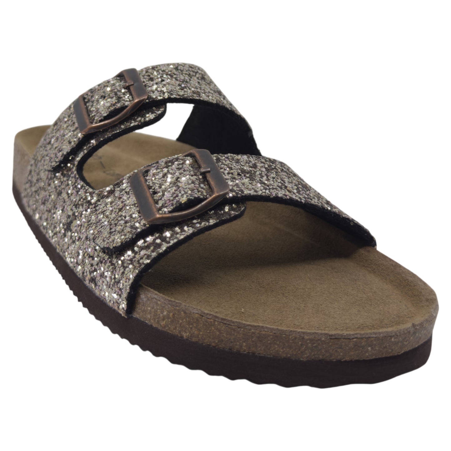 Slippers, kvinder, gold glitter
