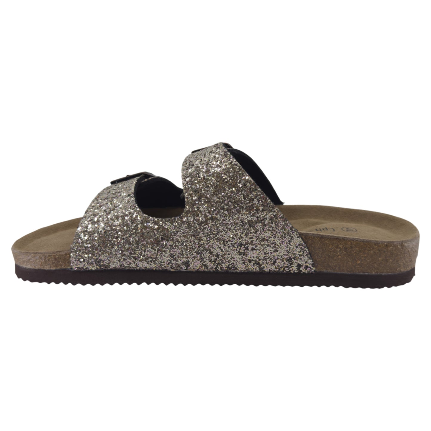 Slippers, kvinder, gold glitter