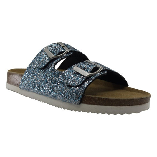 Slippers, kvinder, mint glitter