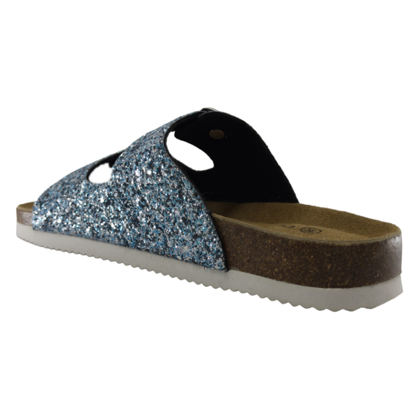 Slippers, kvinder, mint glitter