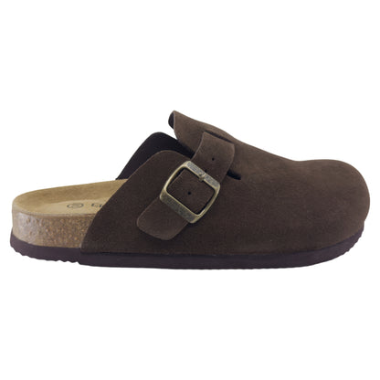 Slippers, kvinder, mørkebrun