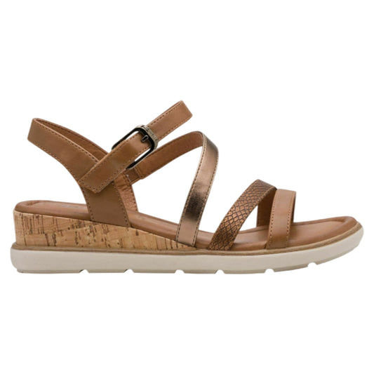 Flade sandaler, kvinder, cognac