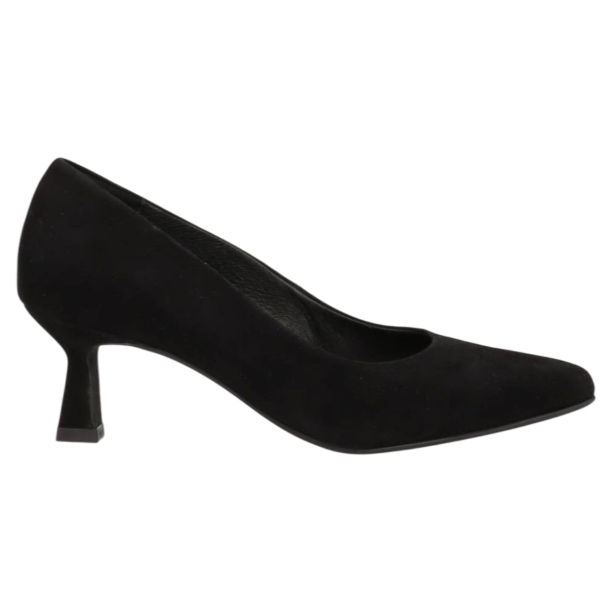 Sandaler med hæl, kvinder, black suede