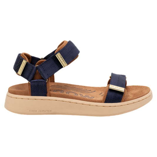 Line flade sandaler, kvinder, navy