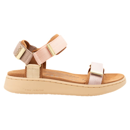 Line flade sandaler, kvinder, blush