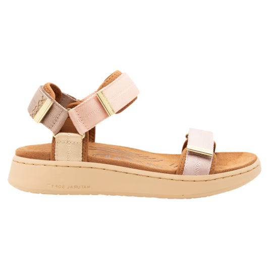 Line flade sandaler, kvinder, blush