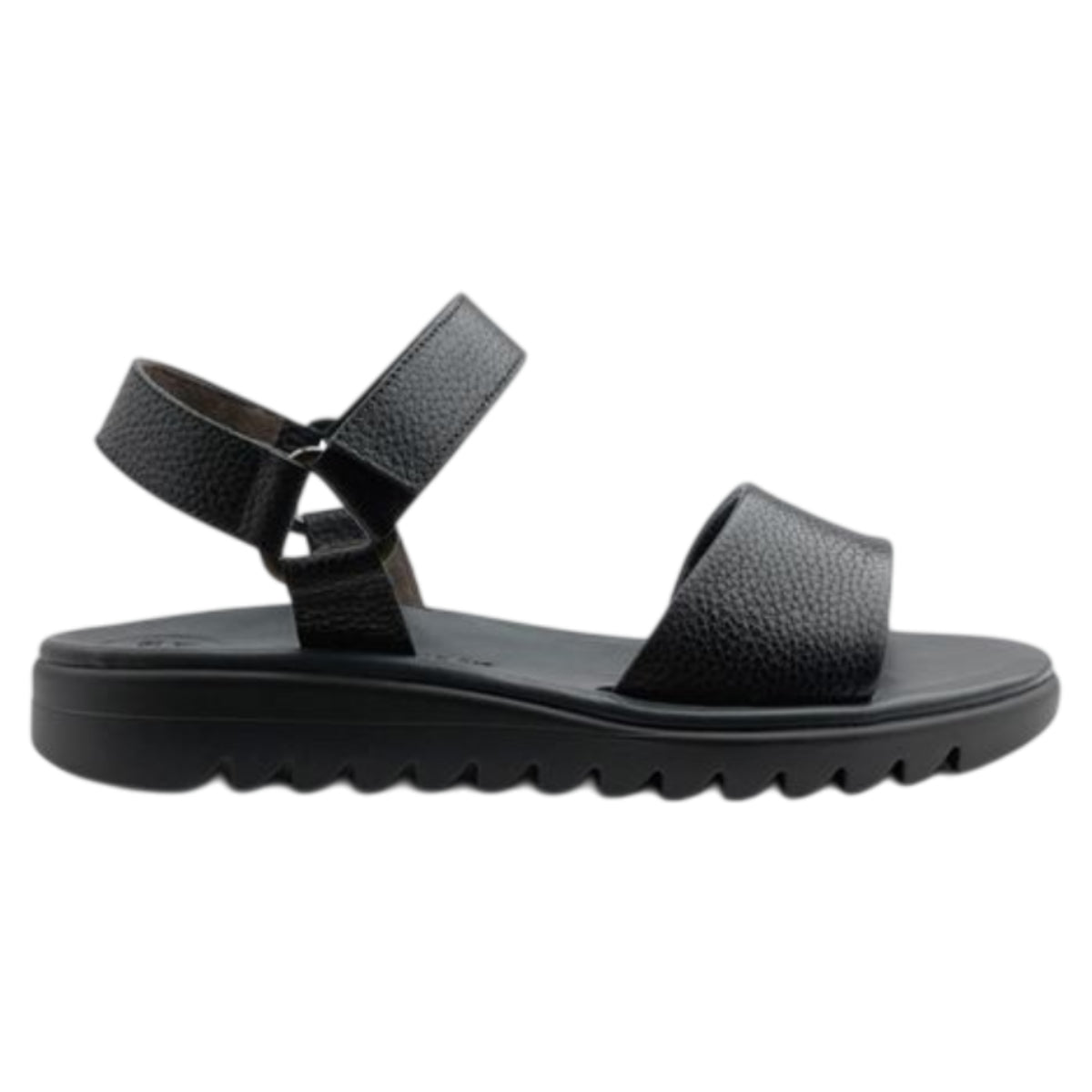 Easy grained Flade sandaler, kvinder, sort