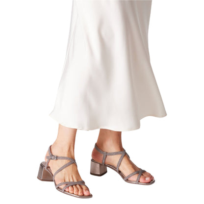 Sandaler med hæl, kvinder, rose glam