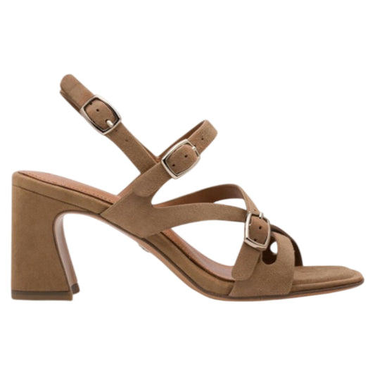 Sandaler med hæl, kvinder, beige