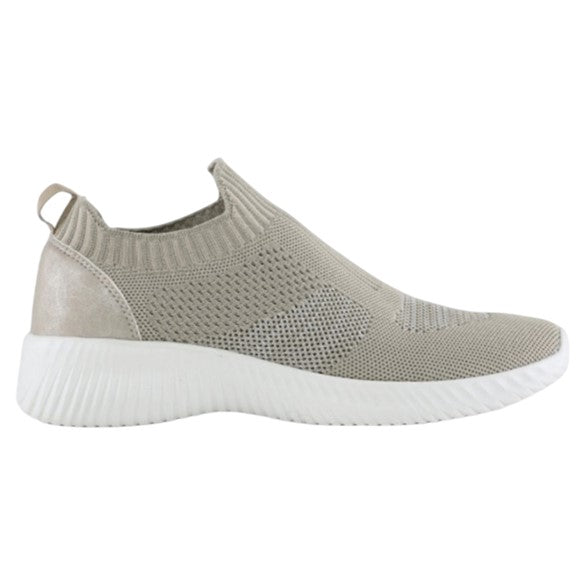 Knit sock Sneakers, kvinder, champagne