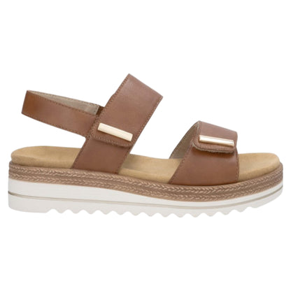 Flade sandaler, kvinder, muskat brun