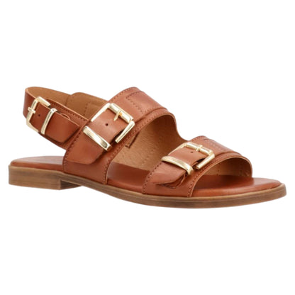 Sandaler med hæl, kvinder, brandy brun