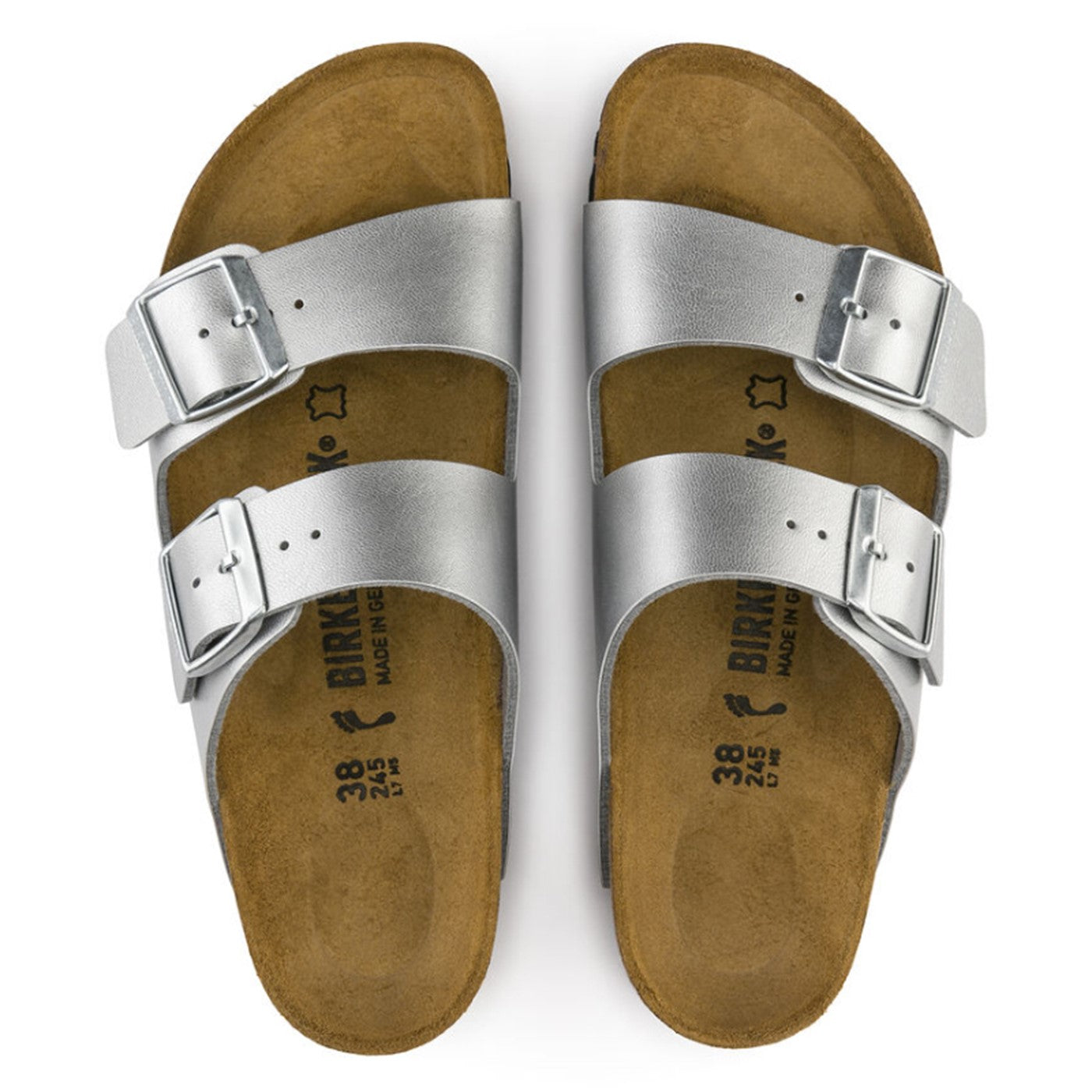 Arizona Birko-Flor Slippers, kvinder, sølv