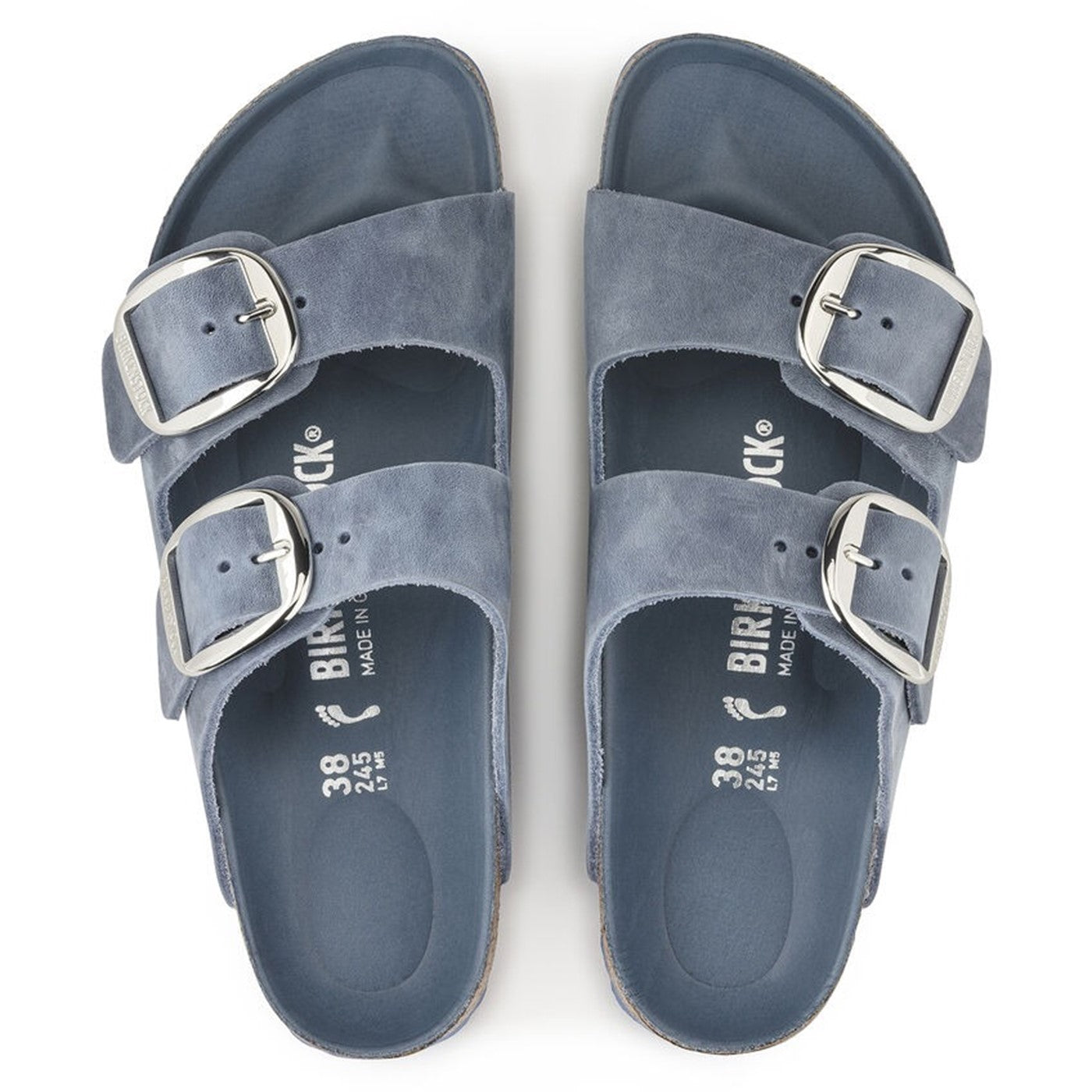 Arizona Big Buckle Slippers, kvinder, støvet blå