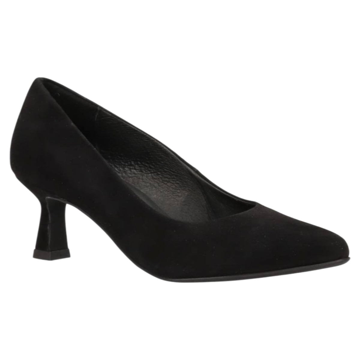 Sandaler med hæl, kvinder, black suede