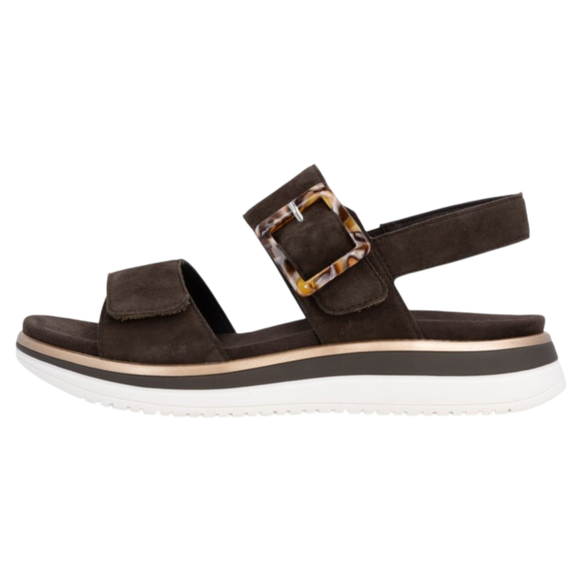 Flade sandaler, kvinder, havanna brun