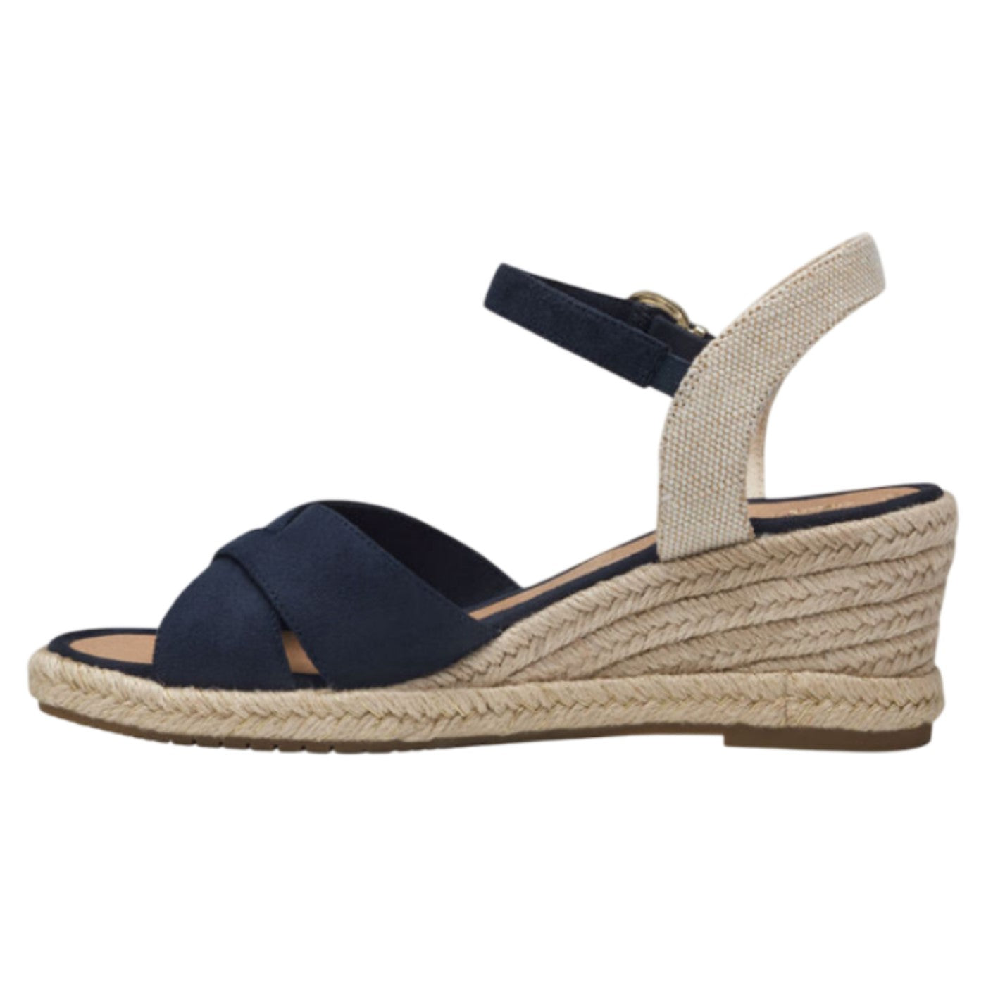 Sandaler med hæl, kvinder, navy