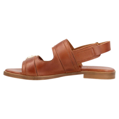 Sandaler med hæl, kvinder, brandy brun