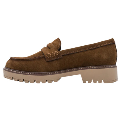 Loafers, kvinder, cognac